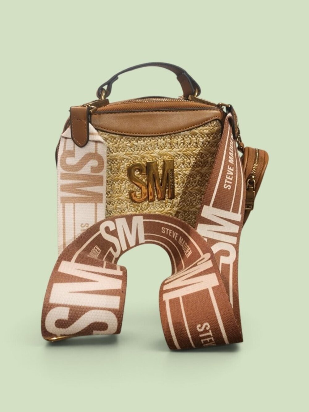 Steve Madden Belizza Straw Crossbody Camera Bag